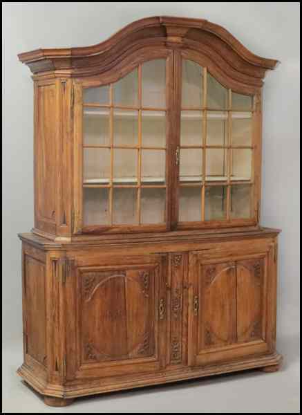 Appraisal: FRENCH PROVINCIAL STYLE CARVED OAK CUPBOARD H '' W ''