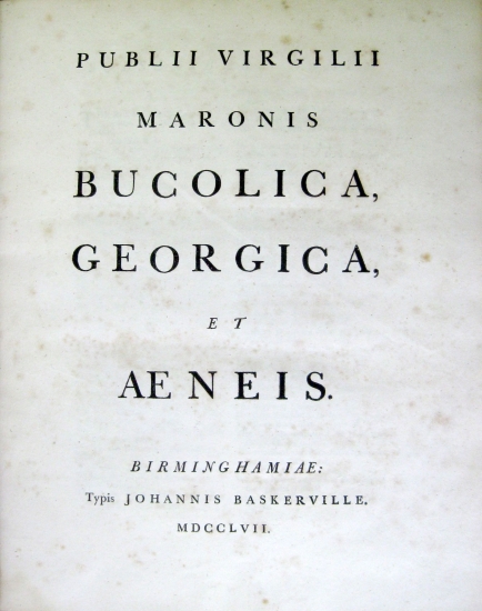 Appraisal: VERGILIUS MARO PUBLIUS Bucolica Georgica et Aeneis of pages lacks