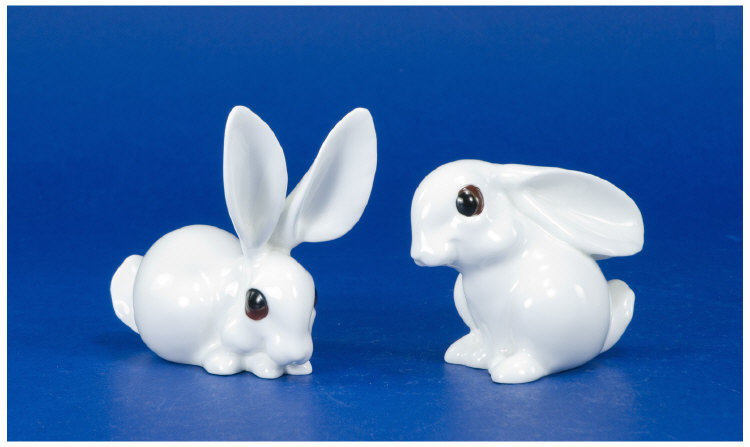 Appraisal: Pair of White China Rabbits