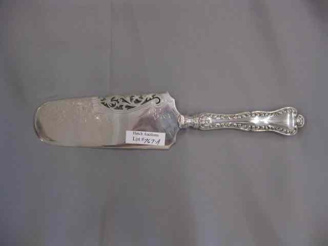 Appraisal: Birks Sterling Silver Pie or Cake Server fancy engraved openwork