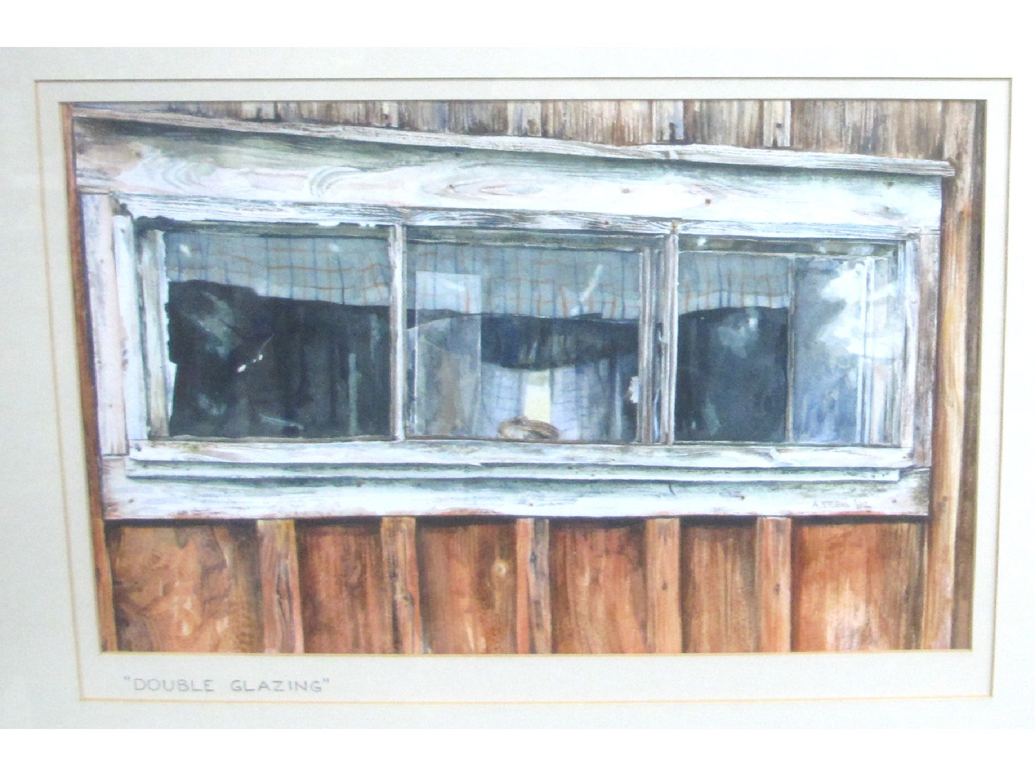 Appraisal: ALEX STOBIE 'Double Glazing' watercolour George Allan Country House watercolour