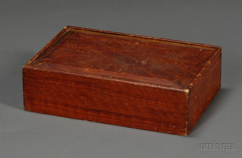 Appraisal: Small Grain-painted and Paint Decorated Box America early th century