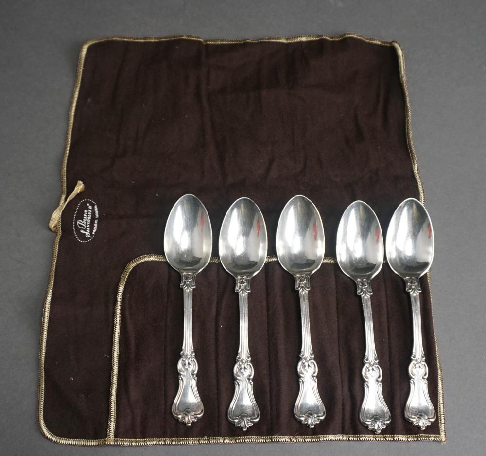 Appraisal: FIVE SAMUEL HAYNE DUDLEY CATER STERLING SILVER SPOONS OZTFive Samuel