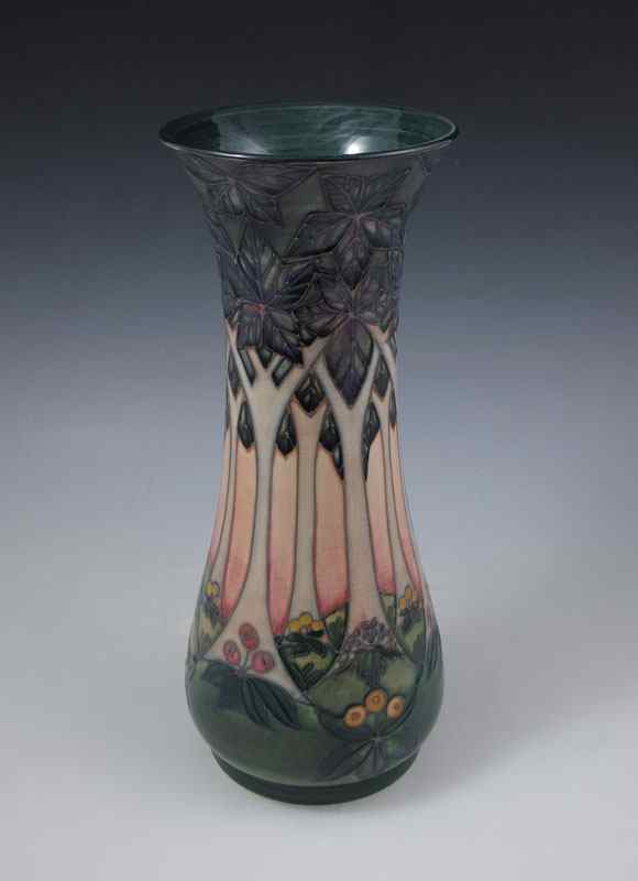 Appraisal: MOORCROFT CLUNY DESIGN POTTERY VASE Designed by Sally Tuffin painted