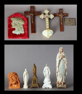 Appraisal: Group of Eleven French Provincial Religious Items th and th