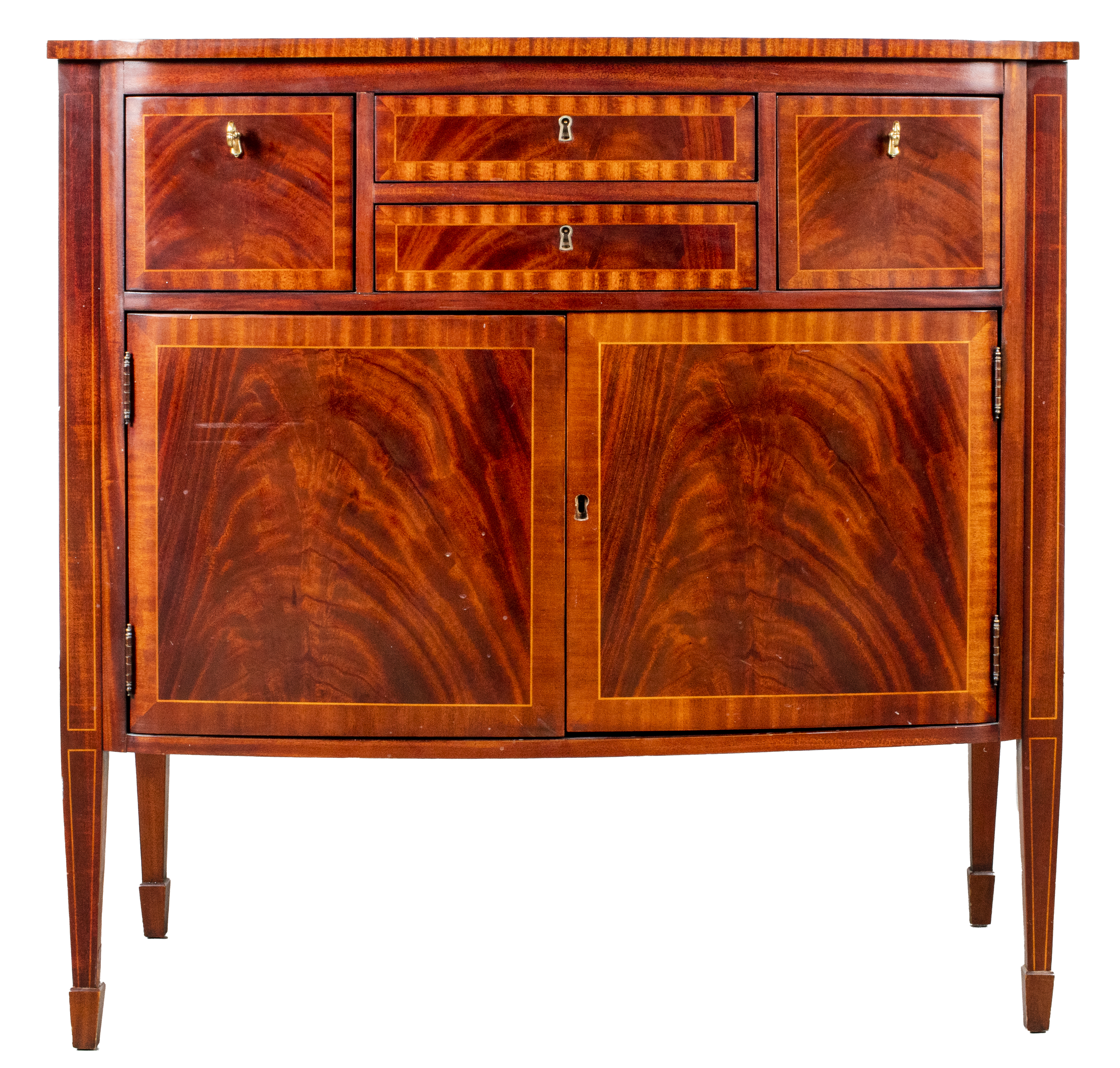 Appraisal: ENGLISH SHERATON MANNER CABINET English Sheraton manner cabinet with veneer