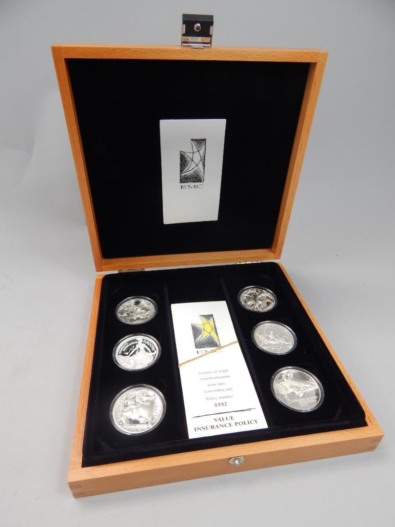 Appraisal: An EMC Royal Mint proof silver coin set No issued