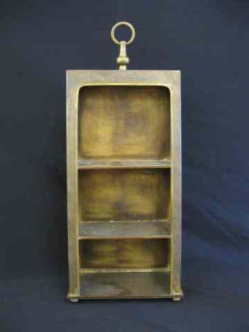 Appraisal: Brass Display Shelf footed table top style three shelf ''