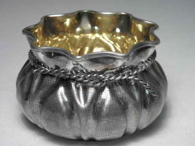 Appraisal: A continental European standard gold washed silver bowl with a