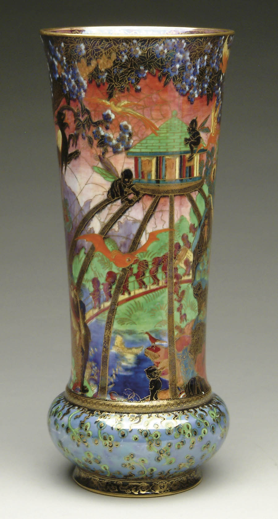 Appraisal: WEDGWOOD FAIRYLAND LUSTRE VASE Monumental Fairyland Lustre vase has daylight