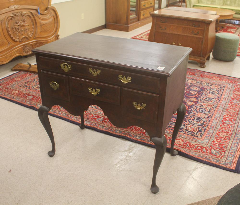 Appraisal: QUEEN ANNE REVIVAL MAHOGANY LOWBOY DRESSER American th century H