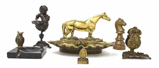 Appraisal: A Collection of Continental Bronze and Cast Metal Table Articles