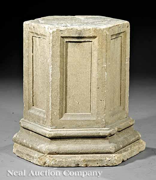 Appraisal: A Group of Five Antique Continental Carved Stone Architectural Elements