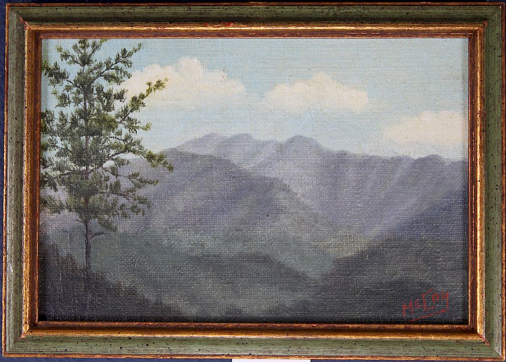 Appraisal: Mccoy Signed th C Mountain Landscape Mccoy Signed th C