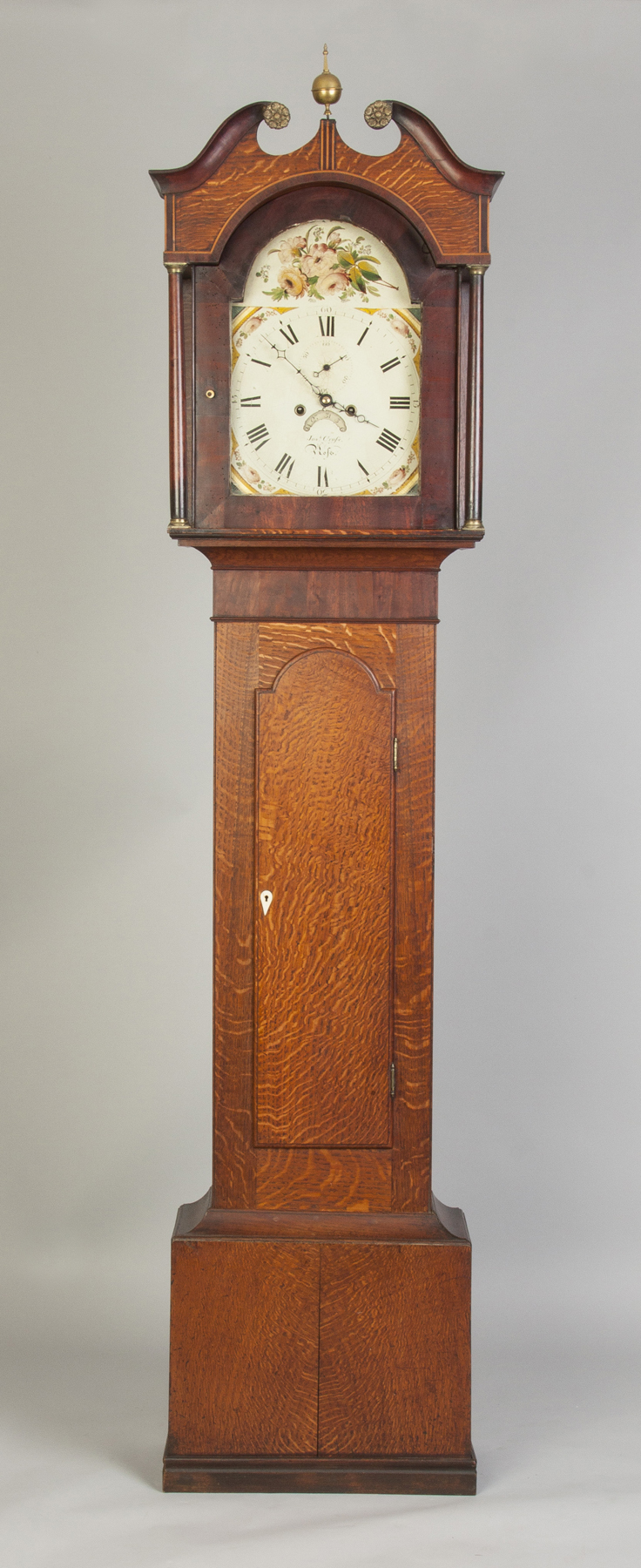 Appraisal: Joseph Crofts English Tall Case Clock C Figured oak mahogany