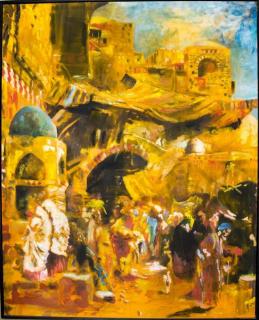 Appraisal: Artist Unknown th century Arab Market Scene Artist Unknown th