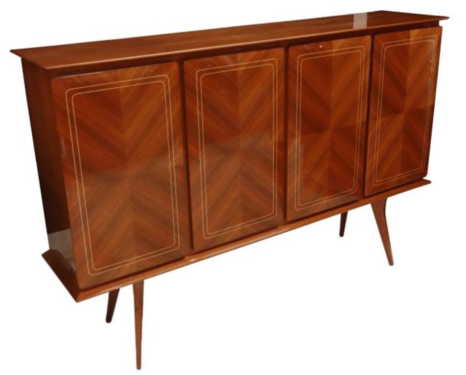 Appraisal: Italian mid-century modern mahogany sideboard attributed by consignor to Vittorio