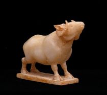 Appraisal: Carved Ram circa Late th Early th Century Delicately carved