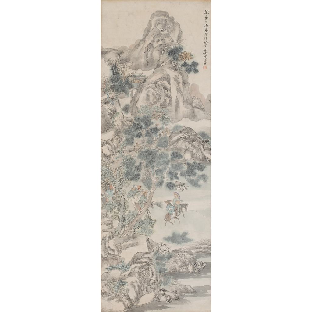 Appraisal: AFTER XI GANG - QING DYNASTY hanging scroll ink and