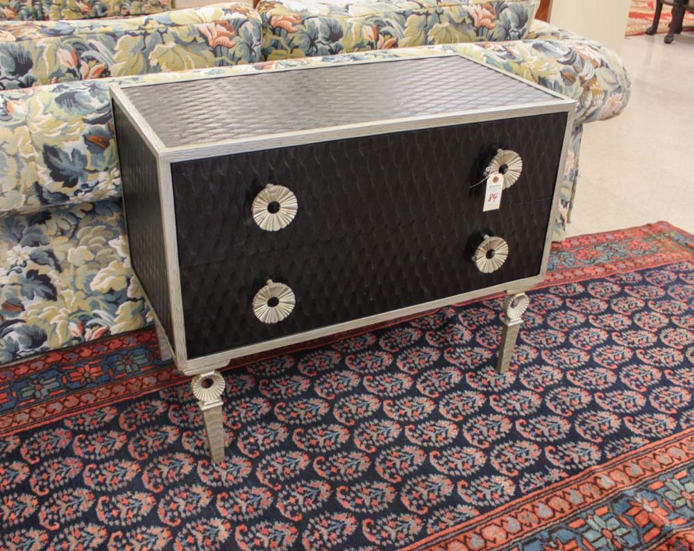 Appraisal: GLOBAL VIEWS TWO-DRAWER ARTISAN CHEST Global Views Furniture Co Dallas