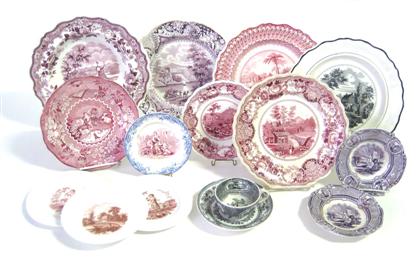 Appraisal: Group of ten assorted transfer-printed Staffordshire platesjackson clews and others