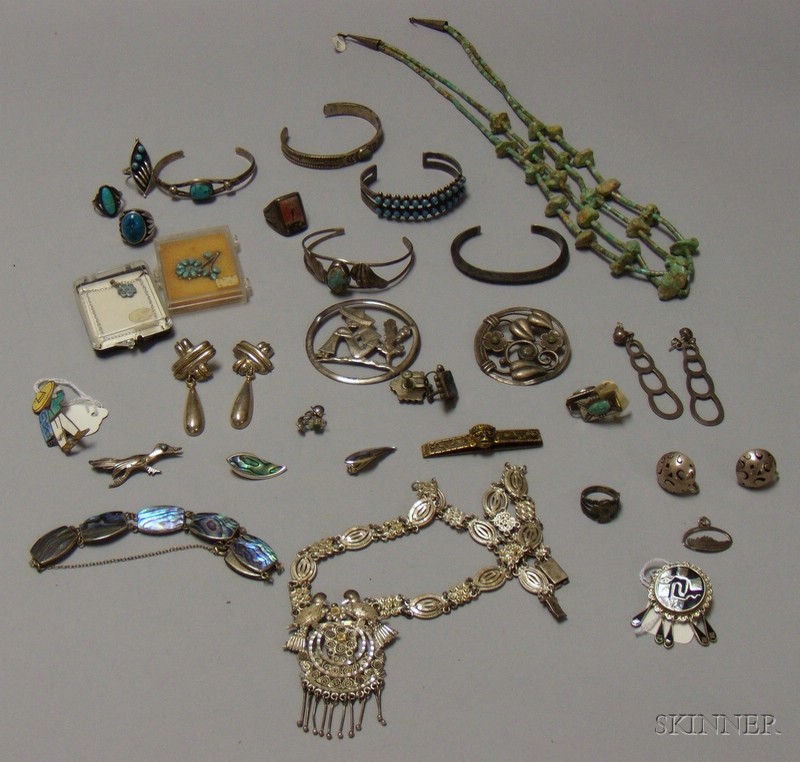 Appraisal: Group of Assorted Mexican and Southwestern Silver Jewelry