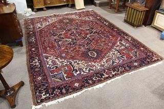 Appraisal: Persian Heriz carpet circa ' x ' Provenance Property from