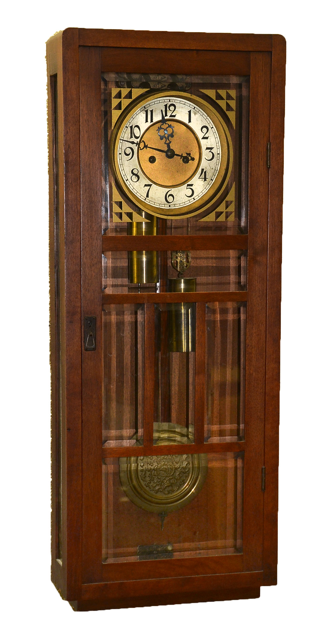 Appraisal: GUSTAV BECKER VIENNA REGULATOR CLOCK Vienna regulator -day clock by