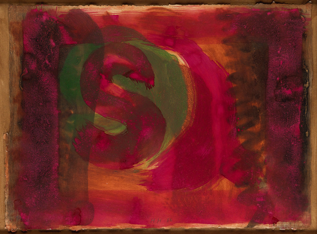 Appraisal: HOWARD HODGKIN Listening Ear Red Color etching and carborundum with