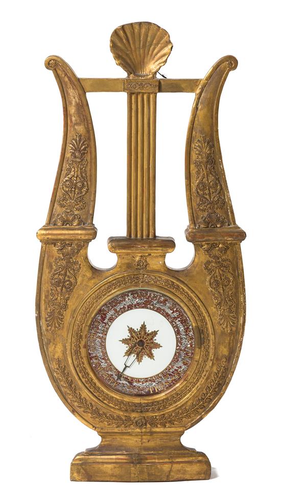 Appraisal: Sale Lot A French Giltwood Clock and Barometer f molteno