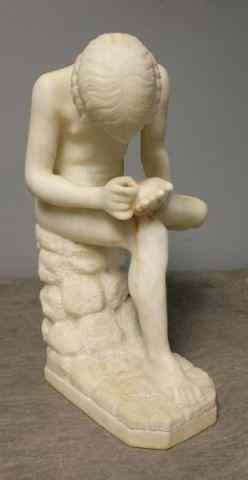 Appraisal: Seated Marble Figure From a Ridgewood Queens NY estate Dimensions