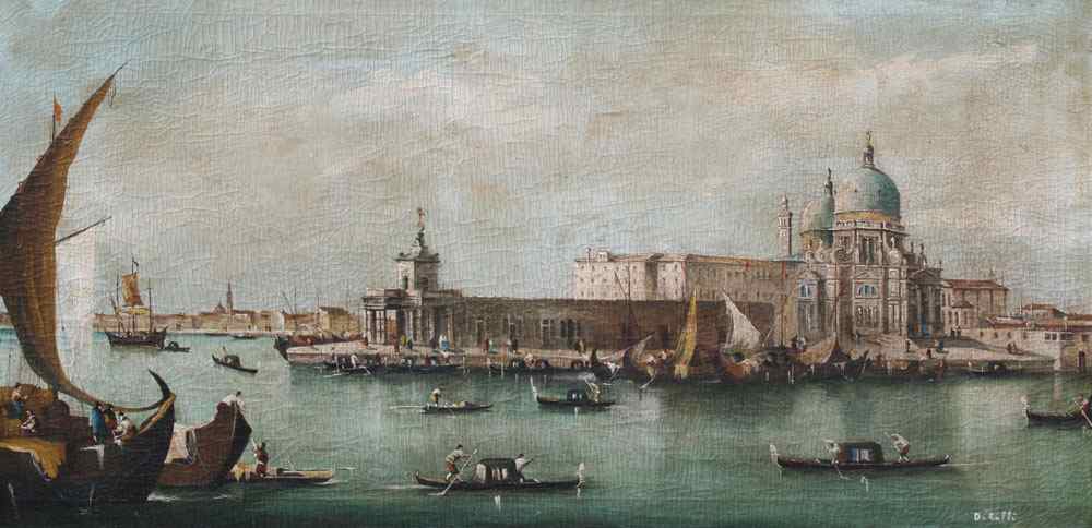 Appraisal: ITALIANATE VENETIAN CANAL SCENE IN THE STYLE OF GUARDI ''