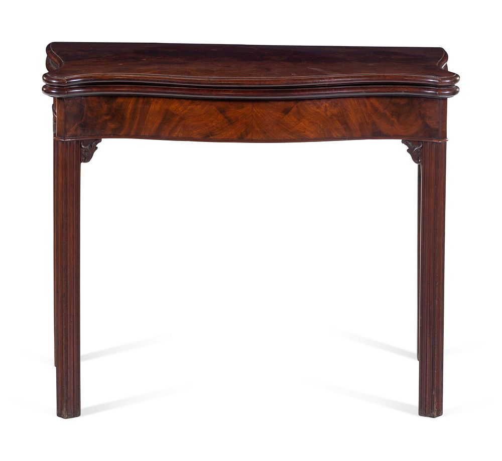 Appraisal: A George III Mahogany Flip-Top Game Table A George III