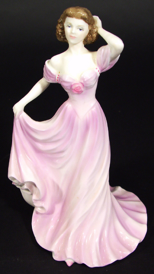 Appraisal: Coalport figurine 'Stephanie' with hand painted decoration and printed factory