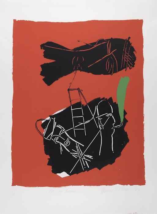 Appraisal: Bruce McLean b Pipe of Peace silkscreen printed in colours