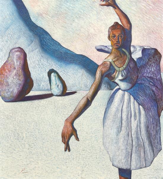 Appraisal: Sale Lot Miguel Padura Cuban b Ballerina oil on canvas