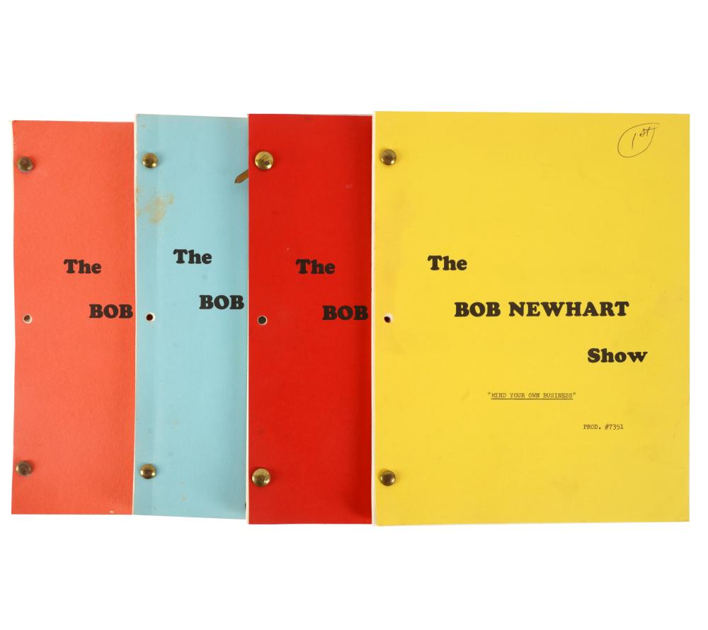 Appraisal: FOUR BOB NEWHART SHOW SCRIPTS comprising prod Mind Your Own