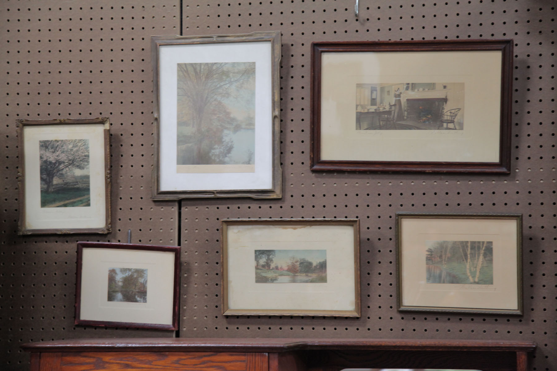 Appraisal: SIX FRAMED WALLACE NUTTING PRINTS American early th century Five