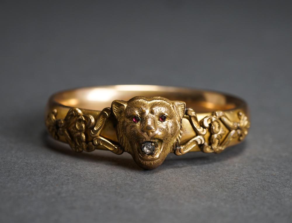 Appraisal: VICTORIAN GOLD-FILLED BANGLE BRACELET L APPROX INVictorian Gold-Filled Bangle Bracelet