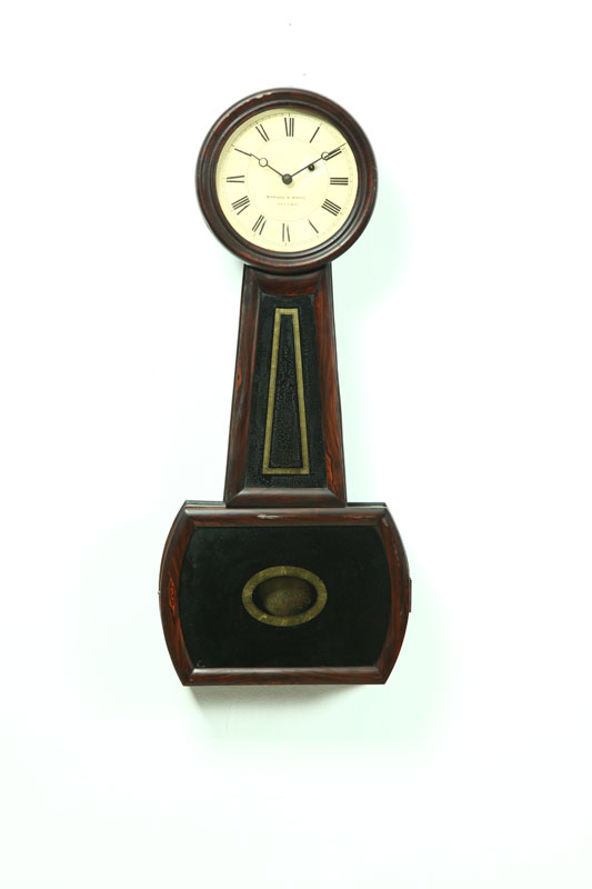 Appraisal: BANJO CLOCK Howard and Davis Boston ca cherry Of typical