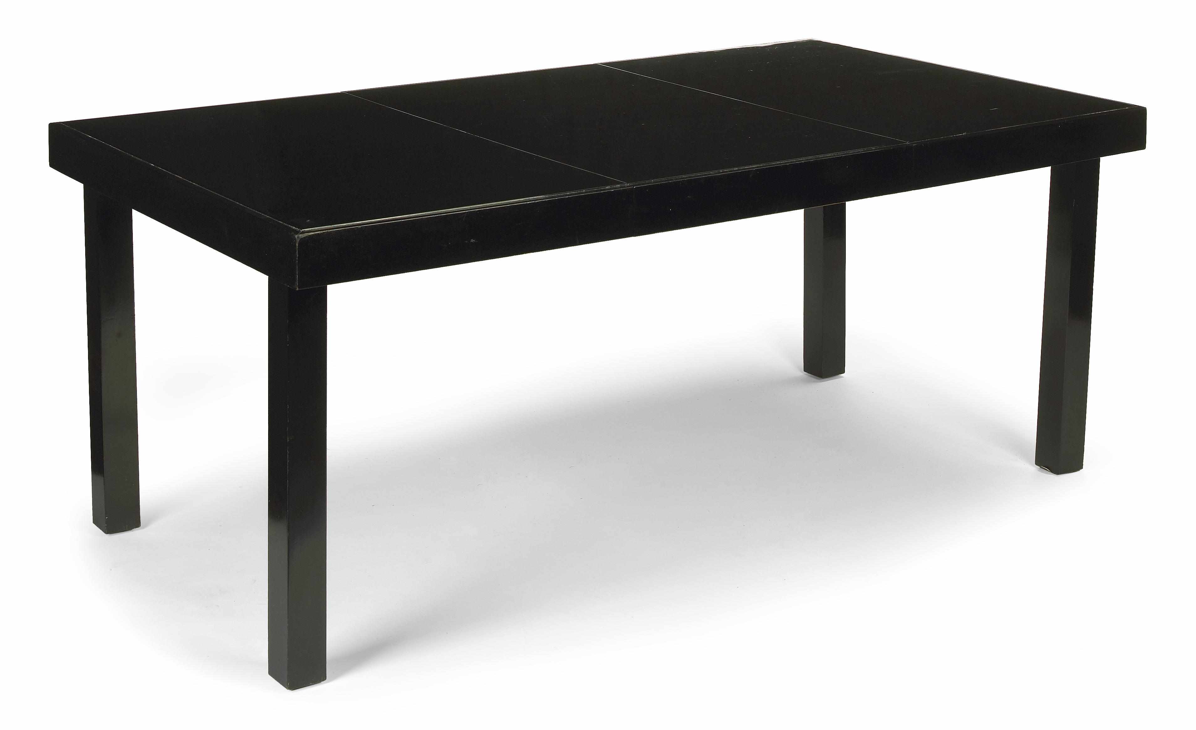 Appraisal: A George Nelson for Herman Miller black lacquered dining table