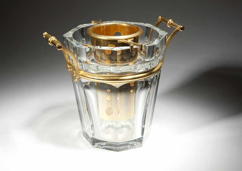 Appraisal: Circa the crystal bucket with maker's mark to underside and