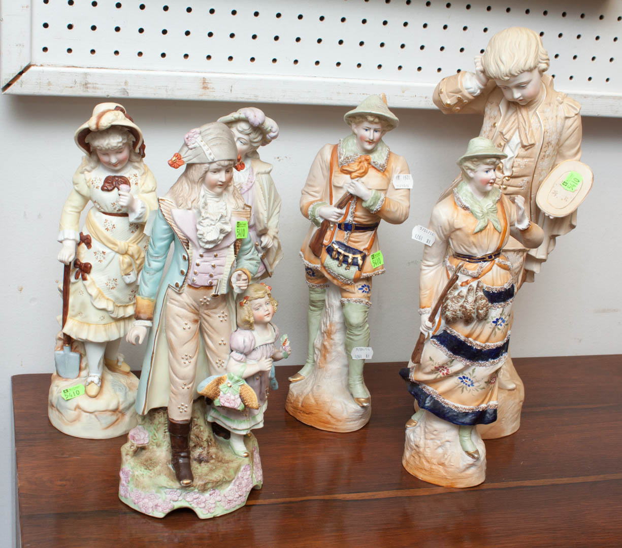 Appraisal: Six bisque figures