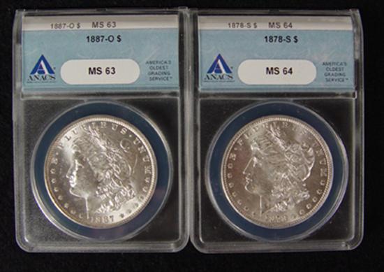 Appraisal: -S Morgan Dollar -O Morgan Dollar One is MS and