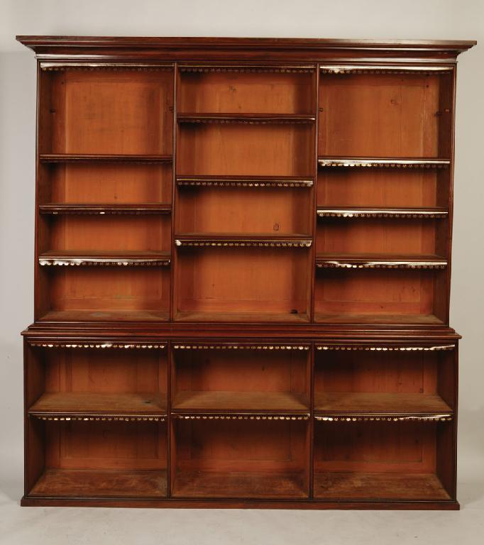 Appraisal: A VICTORIAN MAHOGANY OPEN FRONTED LIBRARY BOOKCASE with a moulded