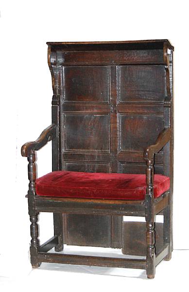 Appraisal: A Charles II oak hall bench height ft in length