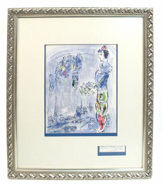 Appraisal: Marc Chagall Terre des Hommes Color lithographic poster complimentary signature