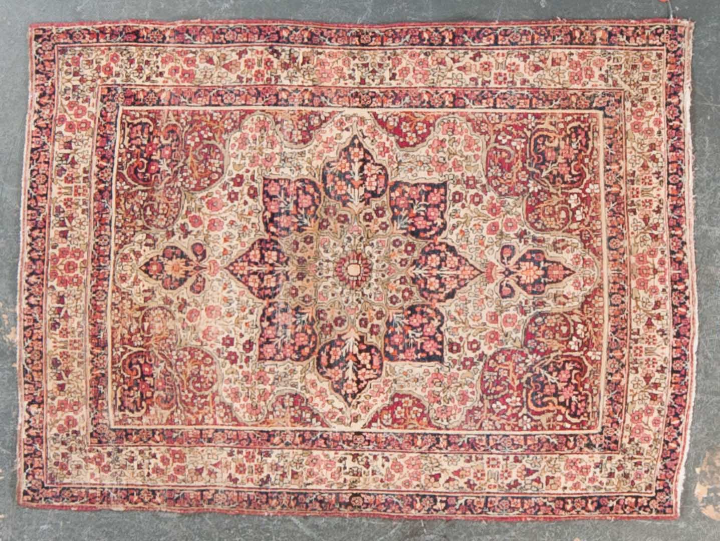 Appraisal: Antique Lavar Kerman rug approx x Persia circa