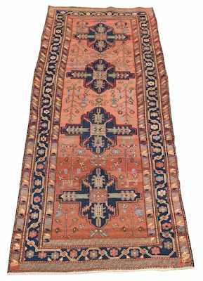 Appraisal: A Serapi Runner Handsome wool on cotton weft carpet of