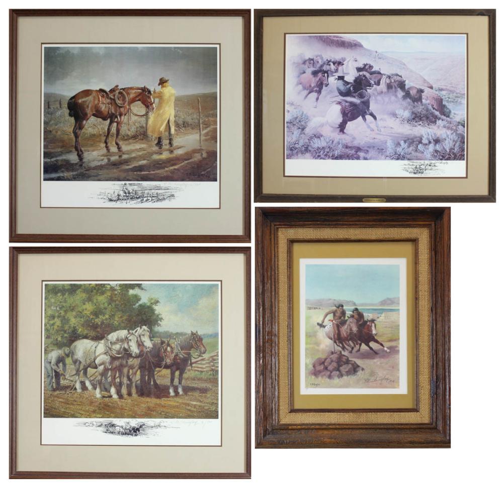 Appraisal: EDWARD B QUIGLEY Oregon - four offset lithographs three having